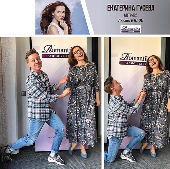 Екатерина Гусева в принтованном платье фото